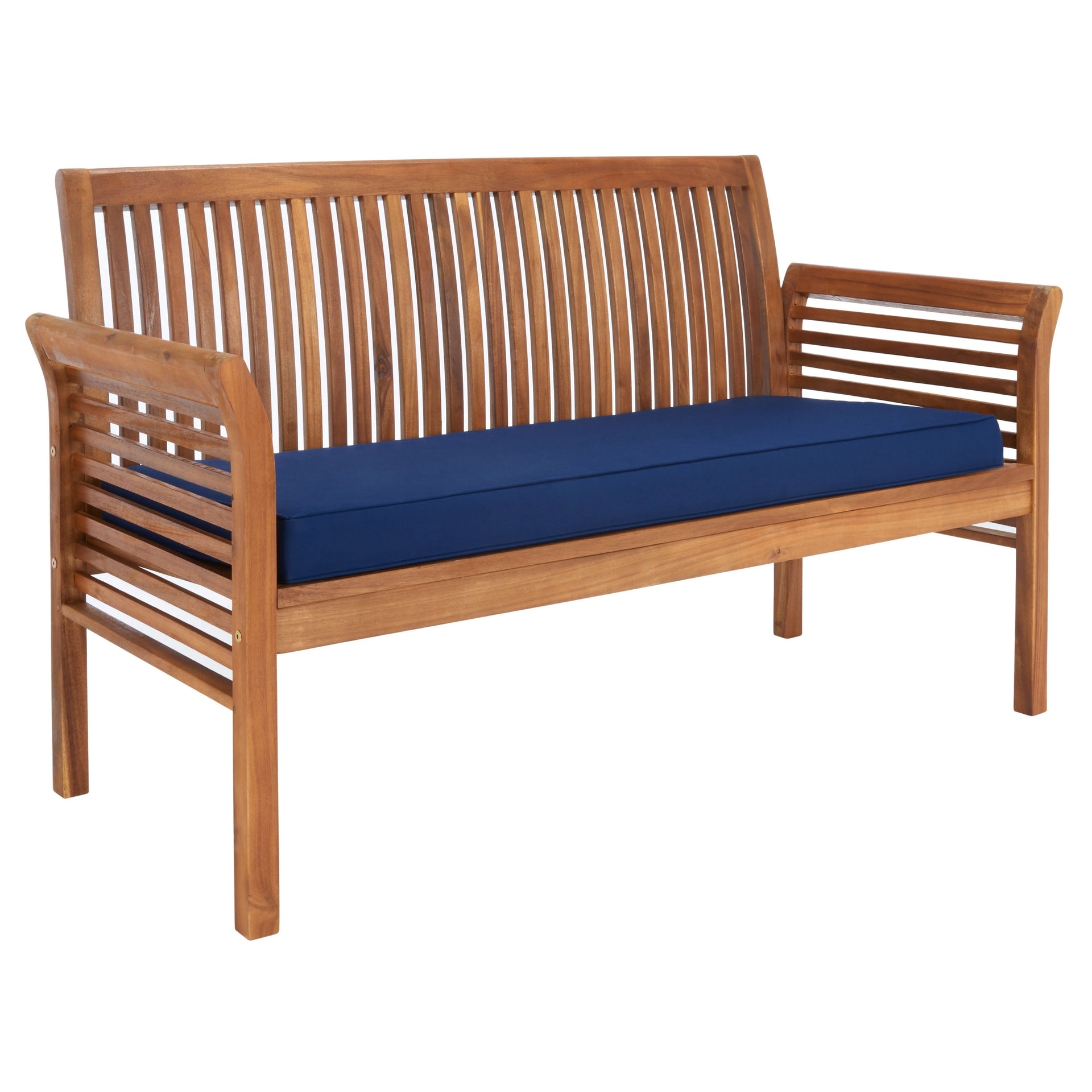 SAFAVIEH Carson Outdoor Acacia Solid Wood 4-Piece Conversation Patio Set - 50W x 24D x 30H