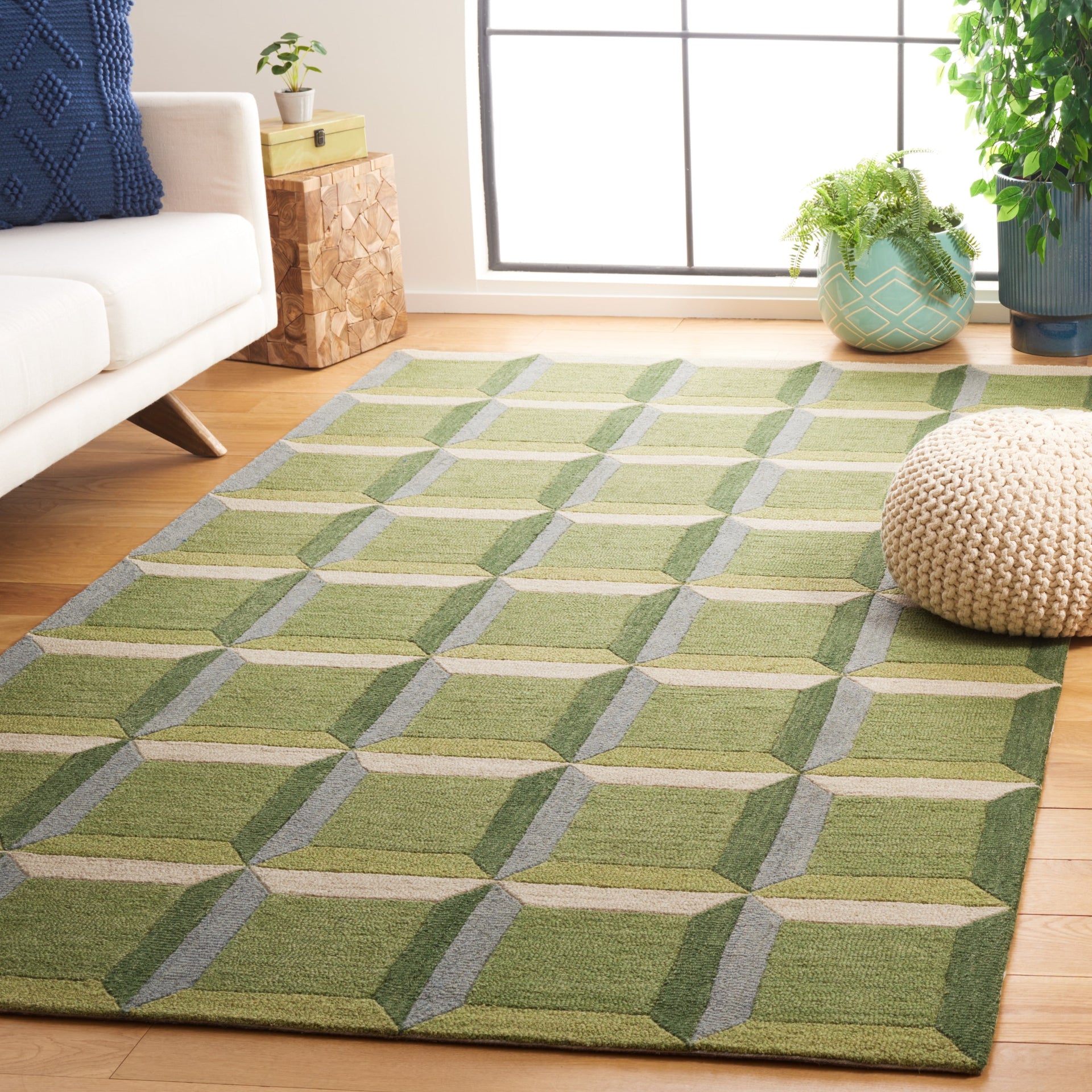 SAFAVIEH Handmade Genre Hikariko Mid-Century Modern Wool Rug