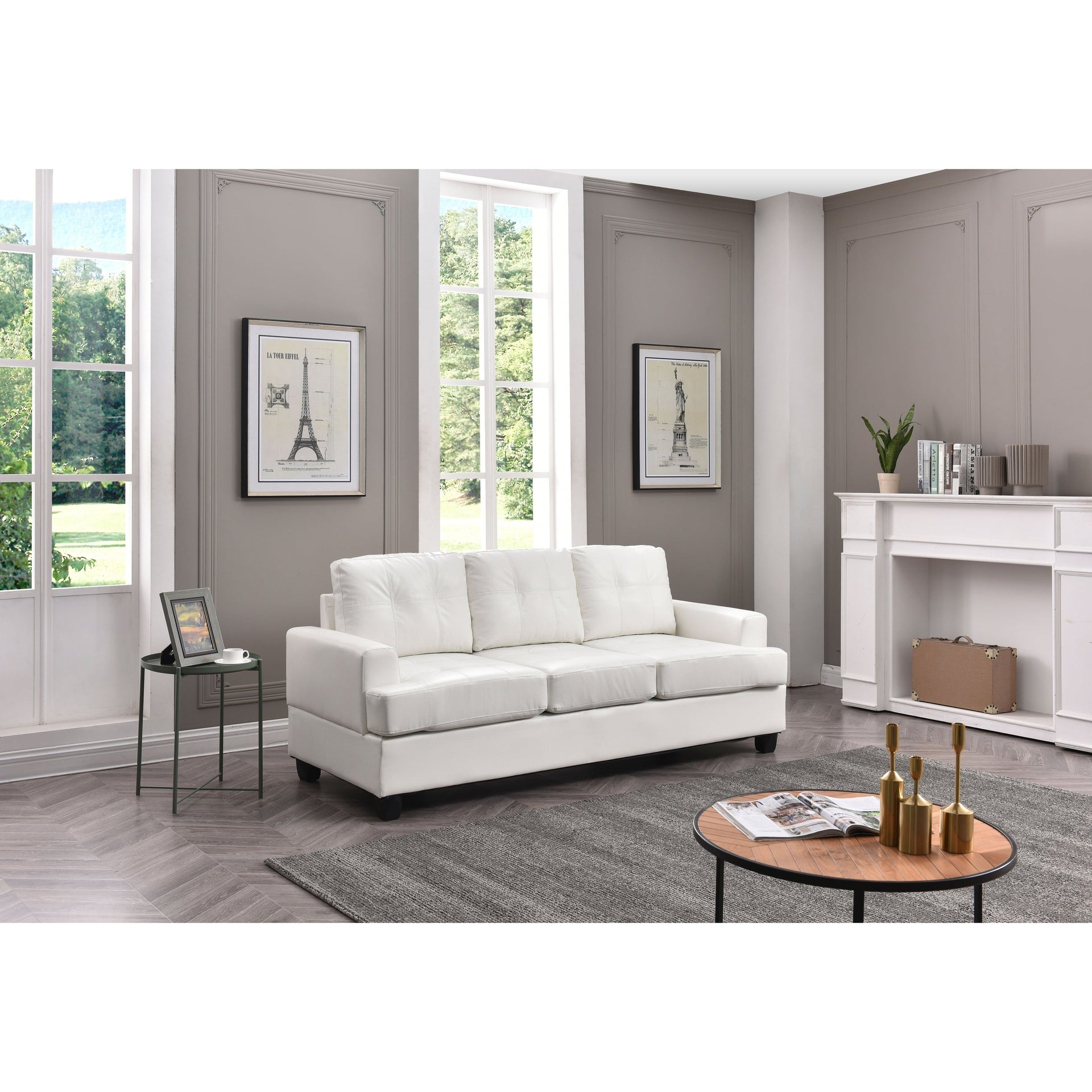 Sandridge Faux Leather Sofa