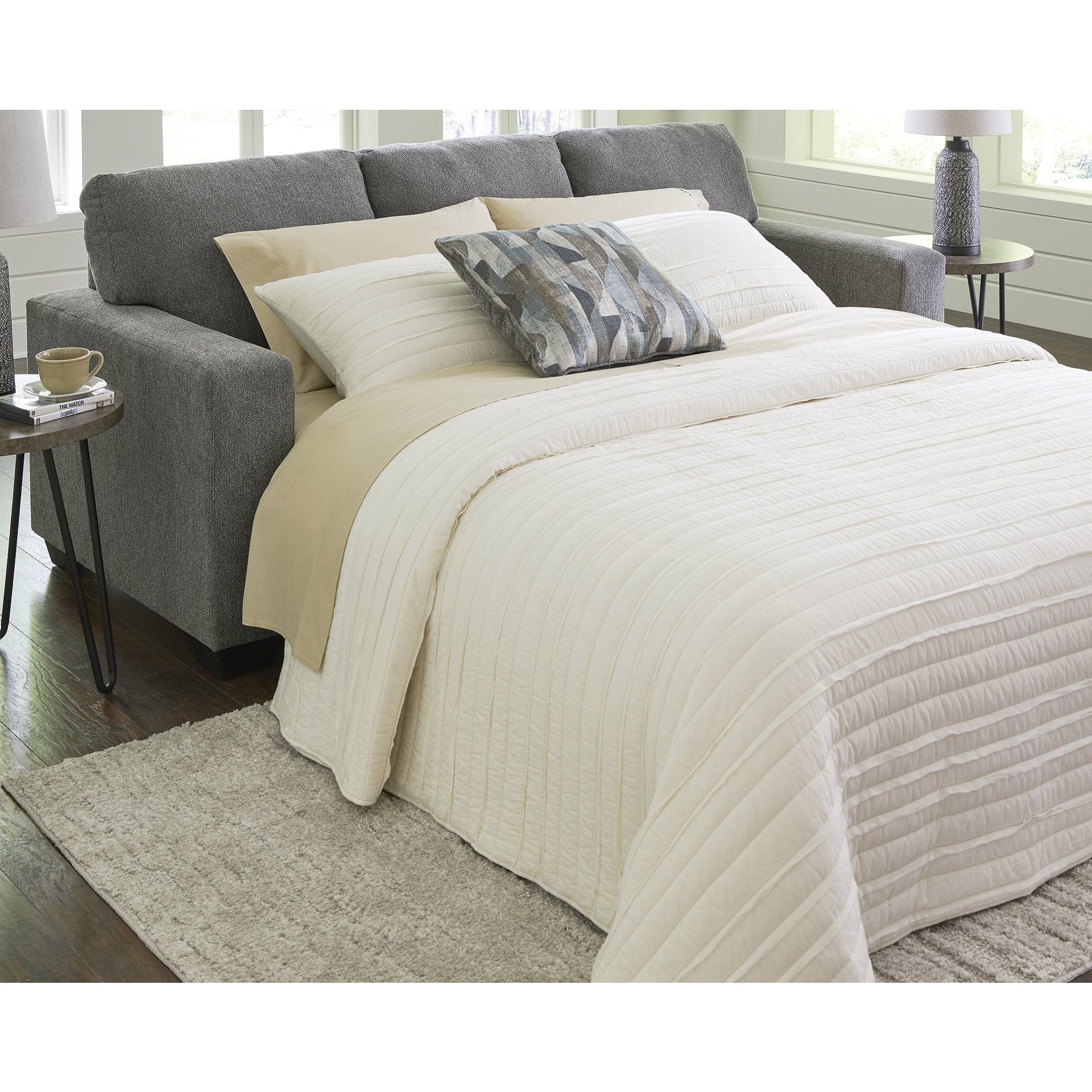 Signature Design by Ashley Deltona Graphite Queen Sofa Sleeper - 85W x 38D x 37H