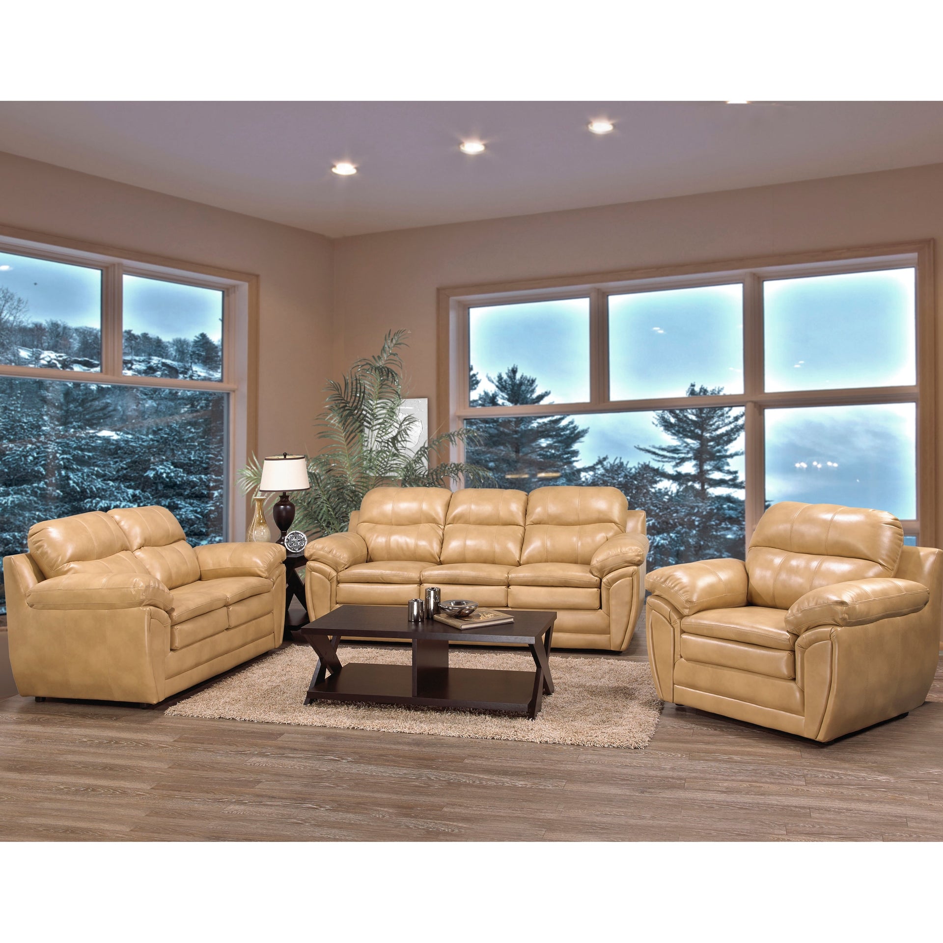 Simon Leather Gel Upholstered Sofa
