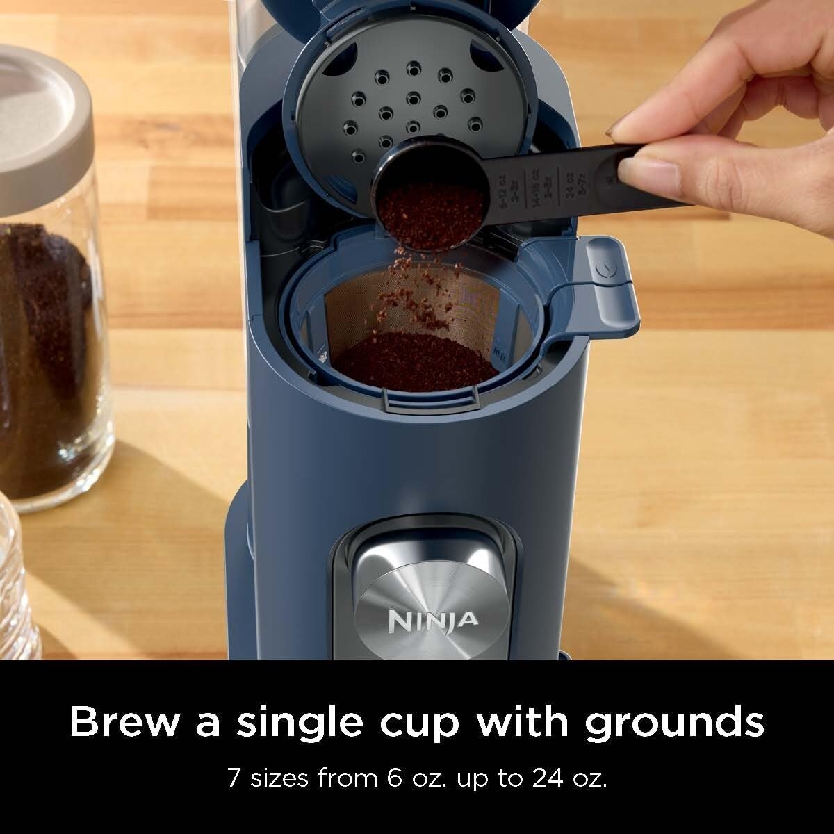 Single-Serve Coffee Maker, K-Cup Compatible, 56oz Reservoir, 6-24oz Brew Sizes, Iced Coffee Option