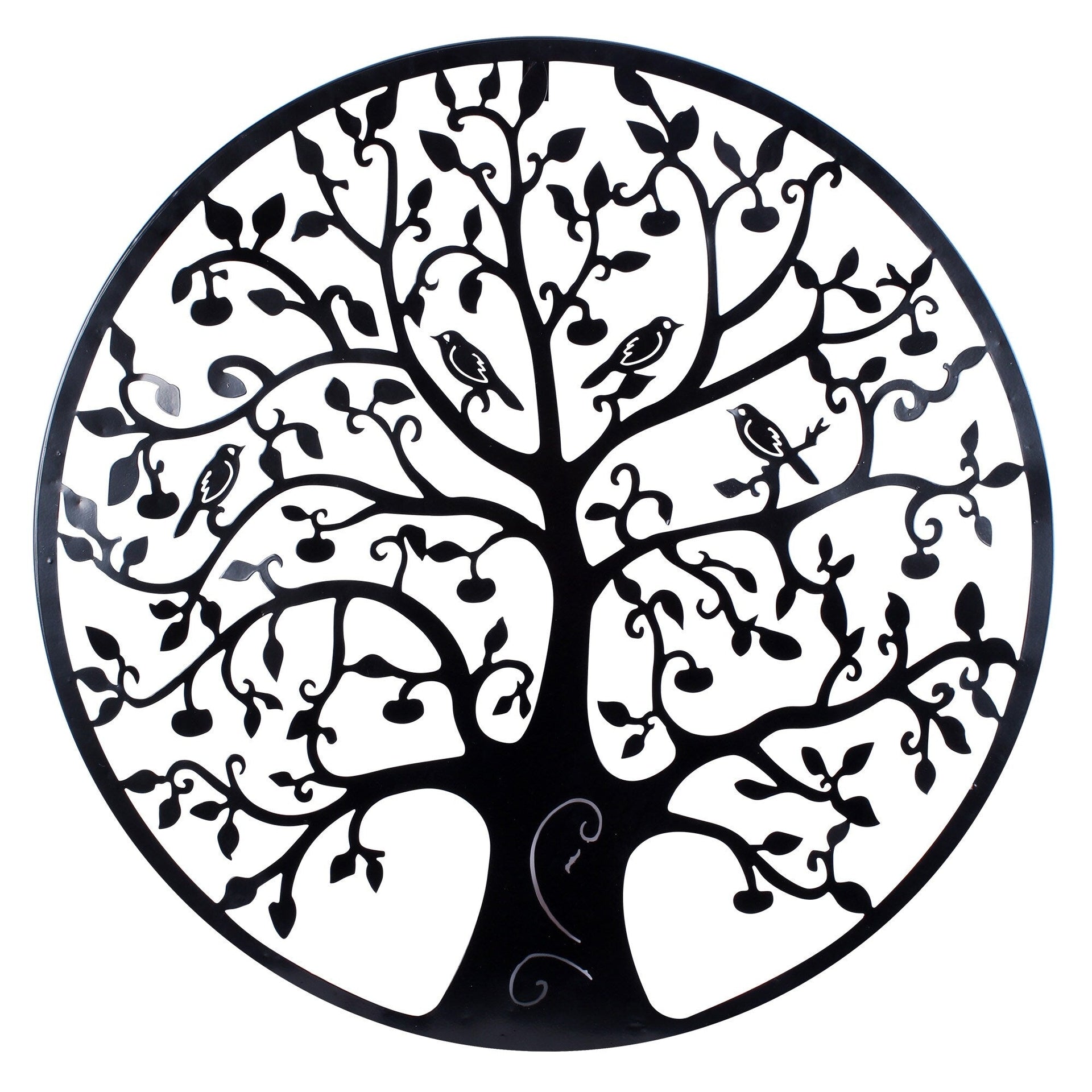 Southern Patio Tree of Life Black Metal Outdoor Wall Art