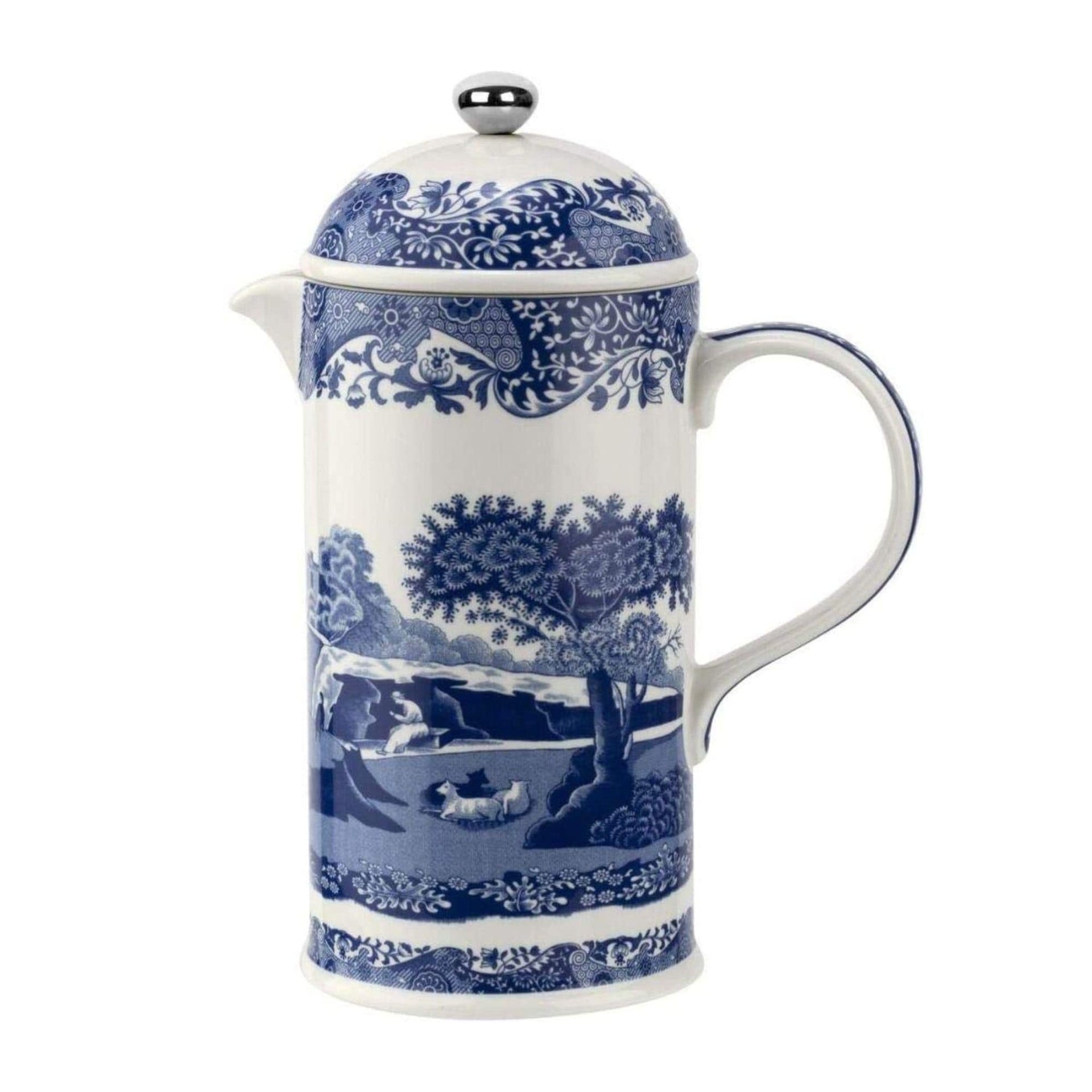 Spode Blue Italian Cafetiere French Press - 28 Ounce