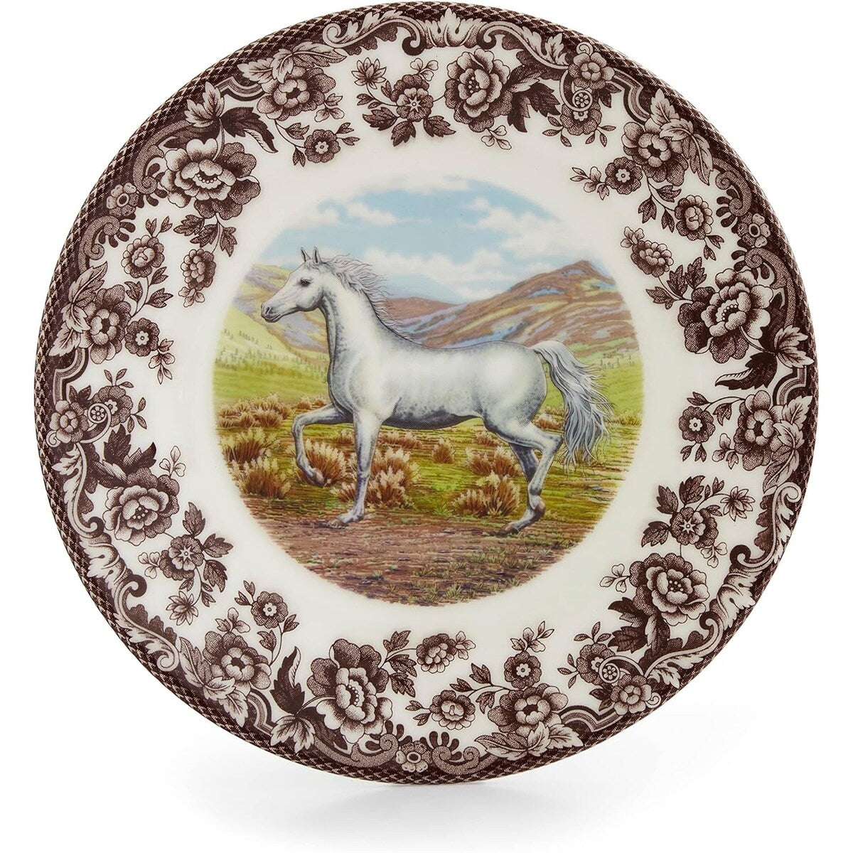 Spode Woodland Salad Plate, Horse 8 Inch - 8x8