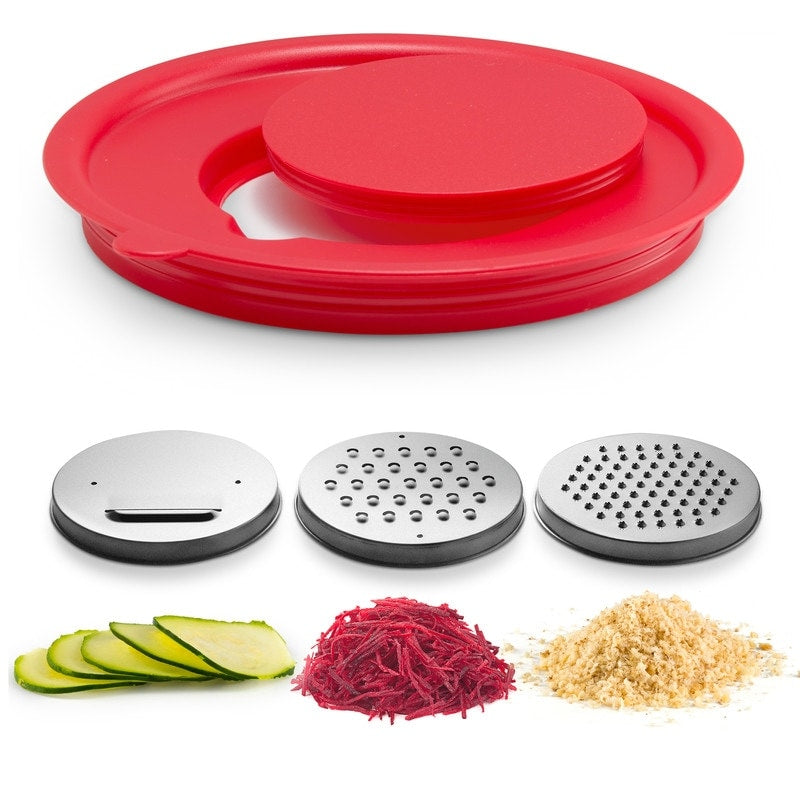 Stainless Steel Mixing Bowls Set of 3, with Lids & Graters,