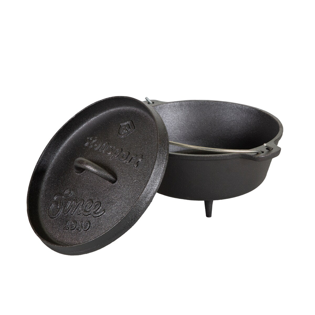 Stansport 2 QT Pre-Seasoned Cast Iron Dutch Oven with Legs - 8 L x 8 W x 5.5 H