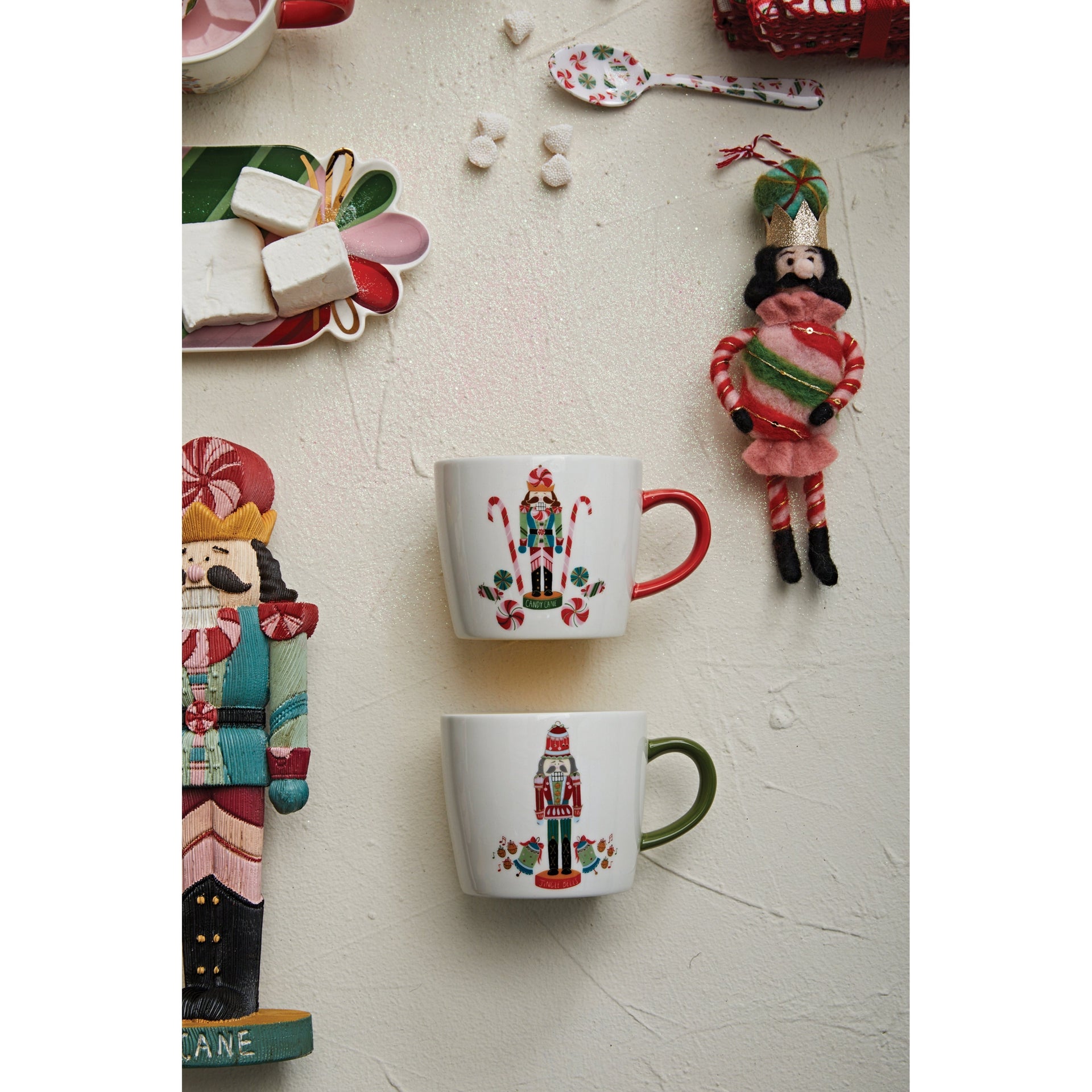 Stoneware Mug with Nutcracker